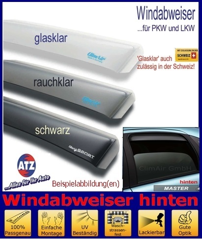 CLIMAIR Windabweiser hintere Seitenfenster - Climair Schweiz